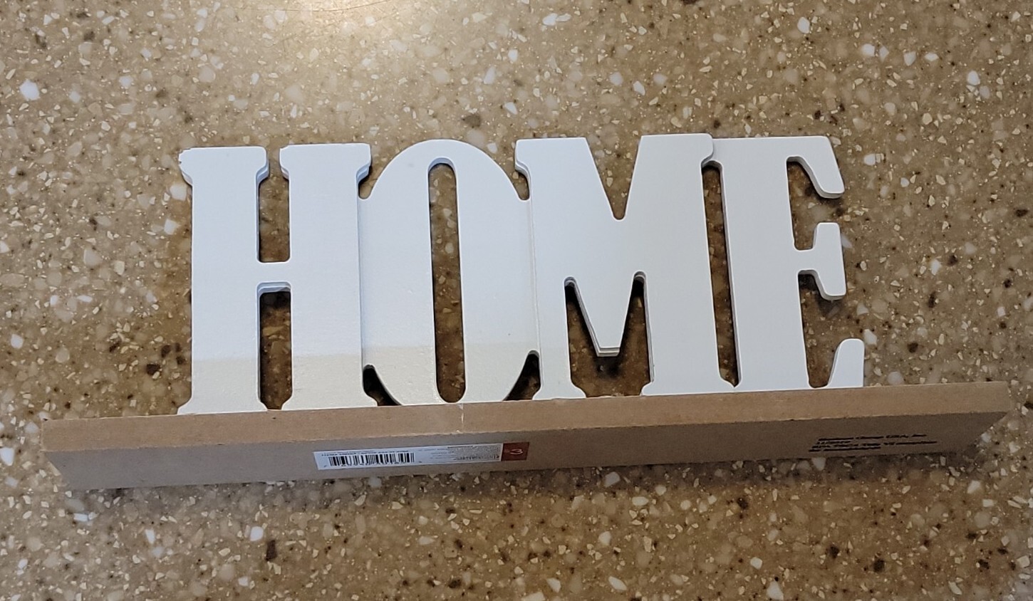 Home Sign Shelf Sitter Office Desktop Dorm Decor Word Art Wood