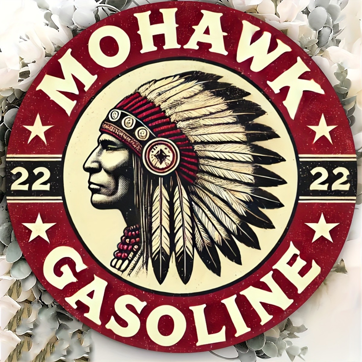 Tin Metal Signs 20*20cm/8*8inch Indian Style – Round Aluminum Vintage Print,