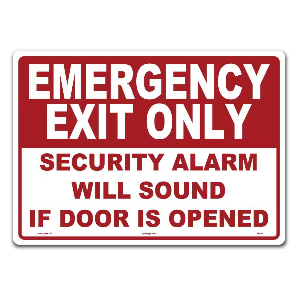 14 In. X 10 In. Emergency Exit Sign Printed on More Durable Thicker Longer Lasti