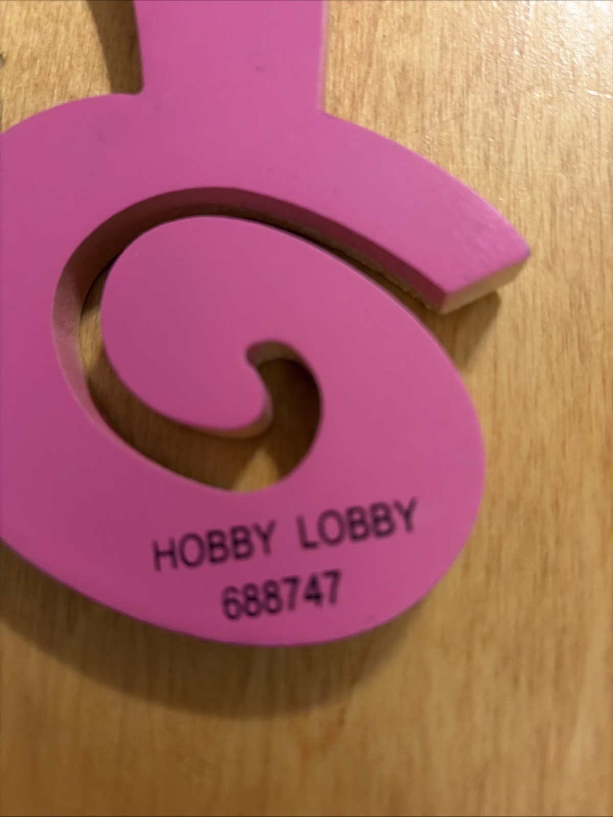 Pink Wooden Question Mark Wall Art Decor Hobby Lobby 11 X 7 Inches