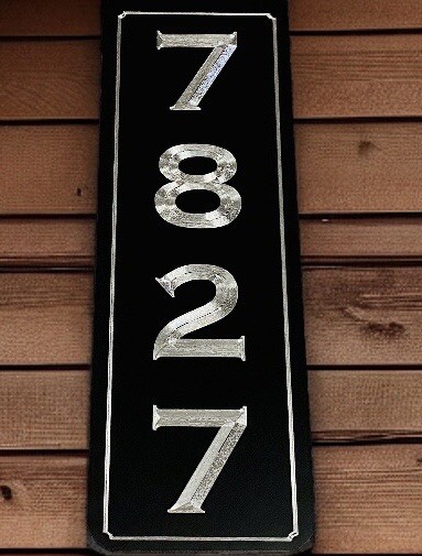 Engraved Personalized Custom House Home Number Street Address Metal 5×14 Sign
