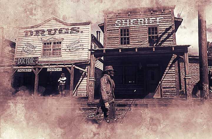 Unframed Old West Prints Set of 4 -10×6″ Home Wall Decor Cowboy Rustic Art