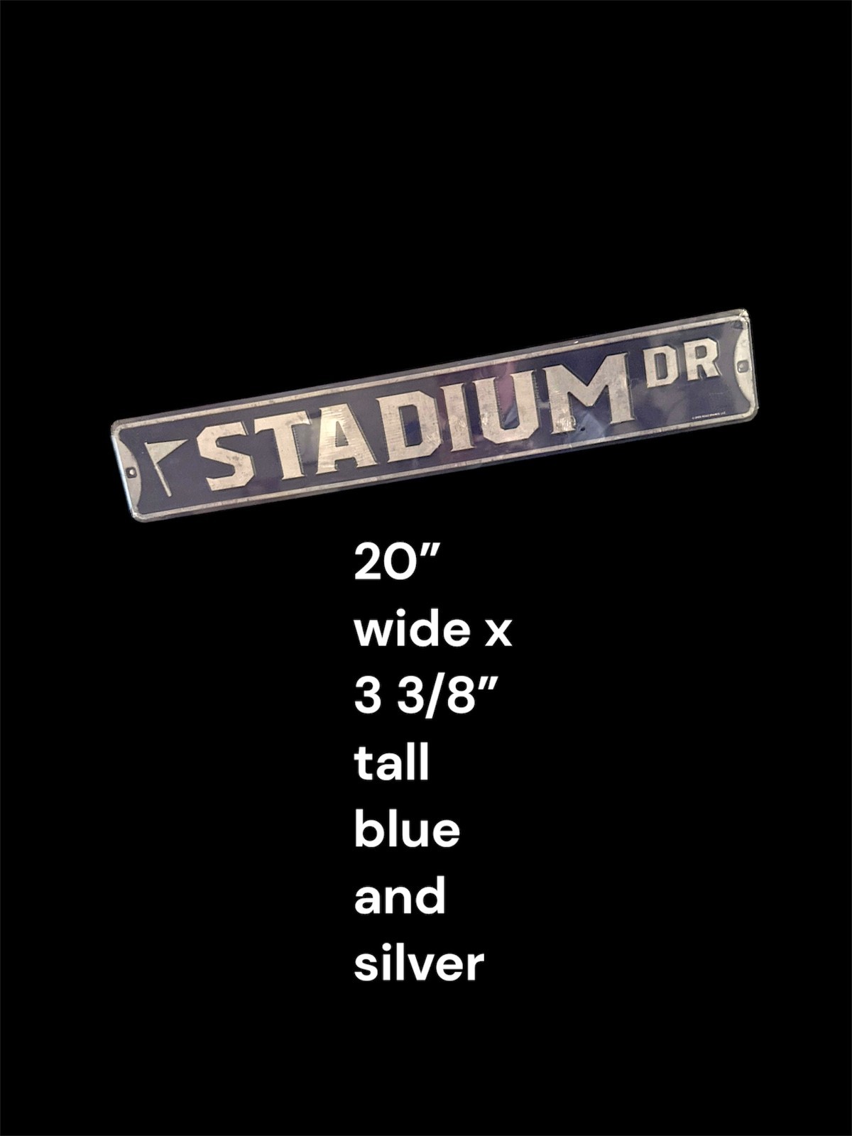 STADIUM DR Metal Wall Decor 20″ x 3 3/8″ tall open road brand