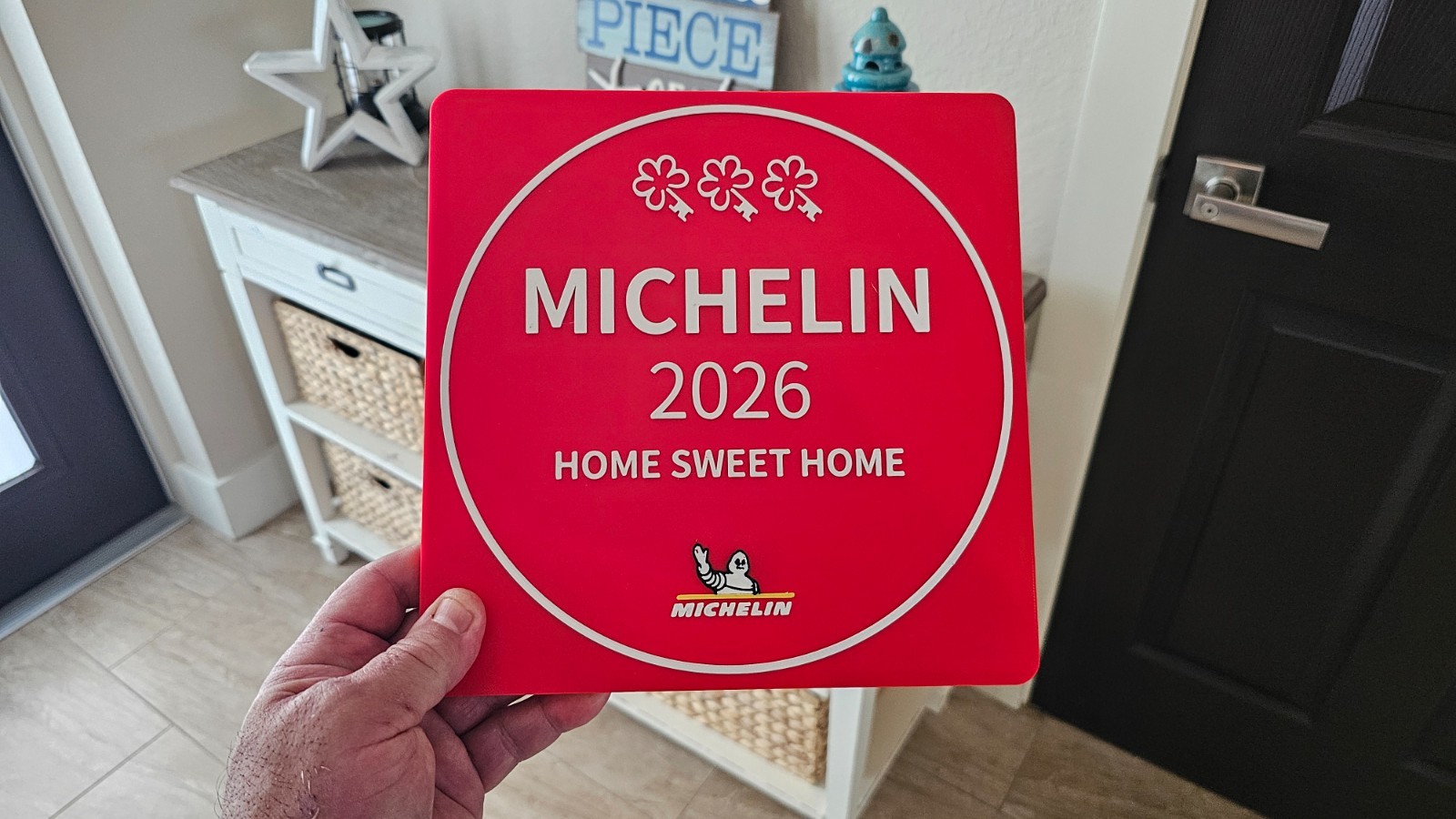 Custom 2-Sided Michelin Keys Wall Plaque – Gift For A GREAT Stay!