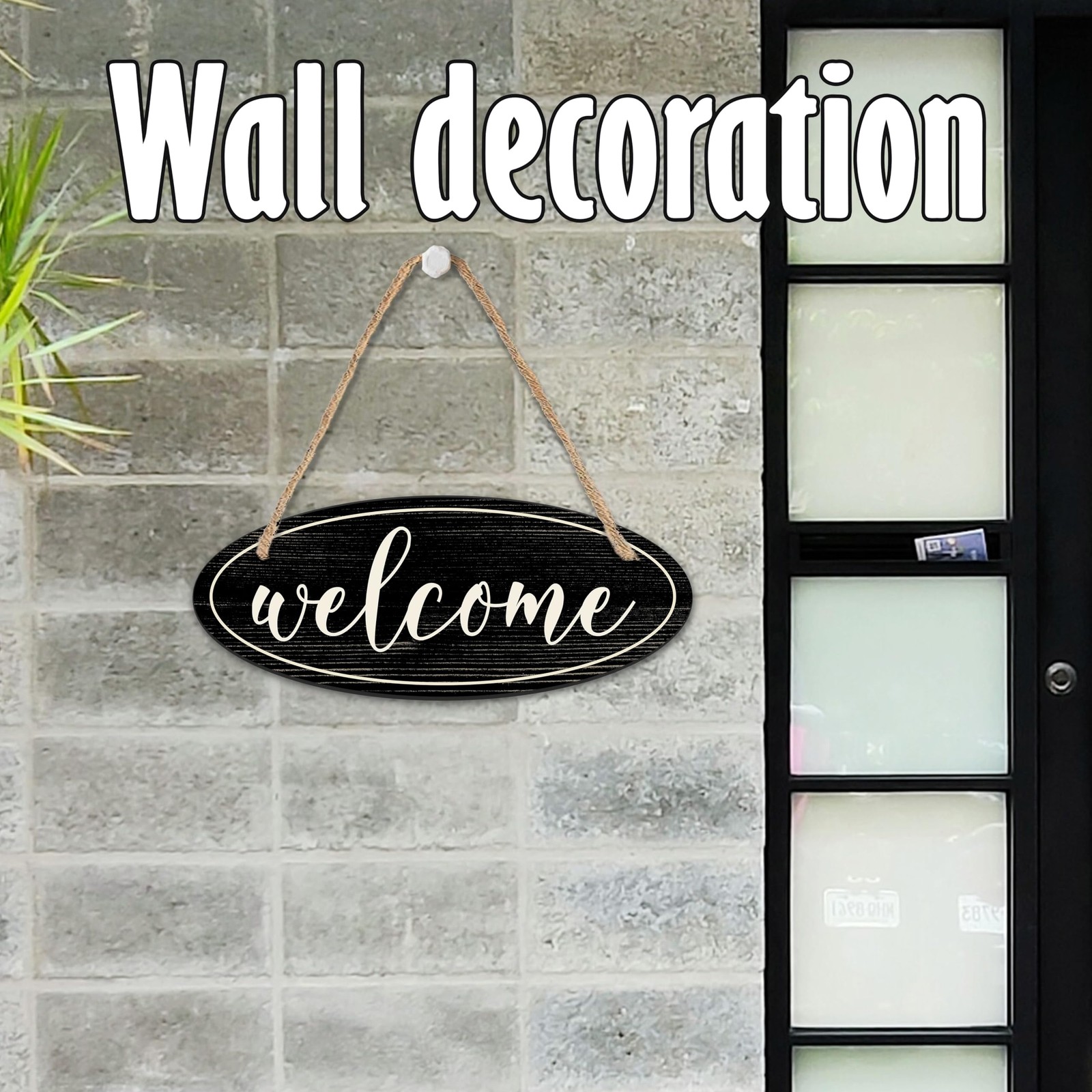 Welcome Sign – 4″X10“ Small Signage (Directional/Informational), Art