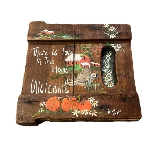 Handmade Vintage Welcome Sign made by Ann Hale