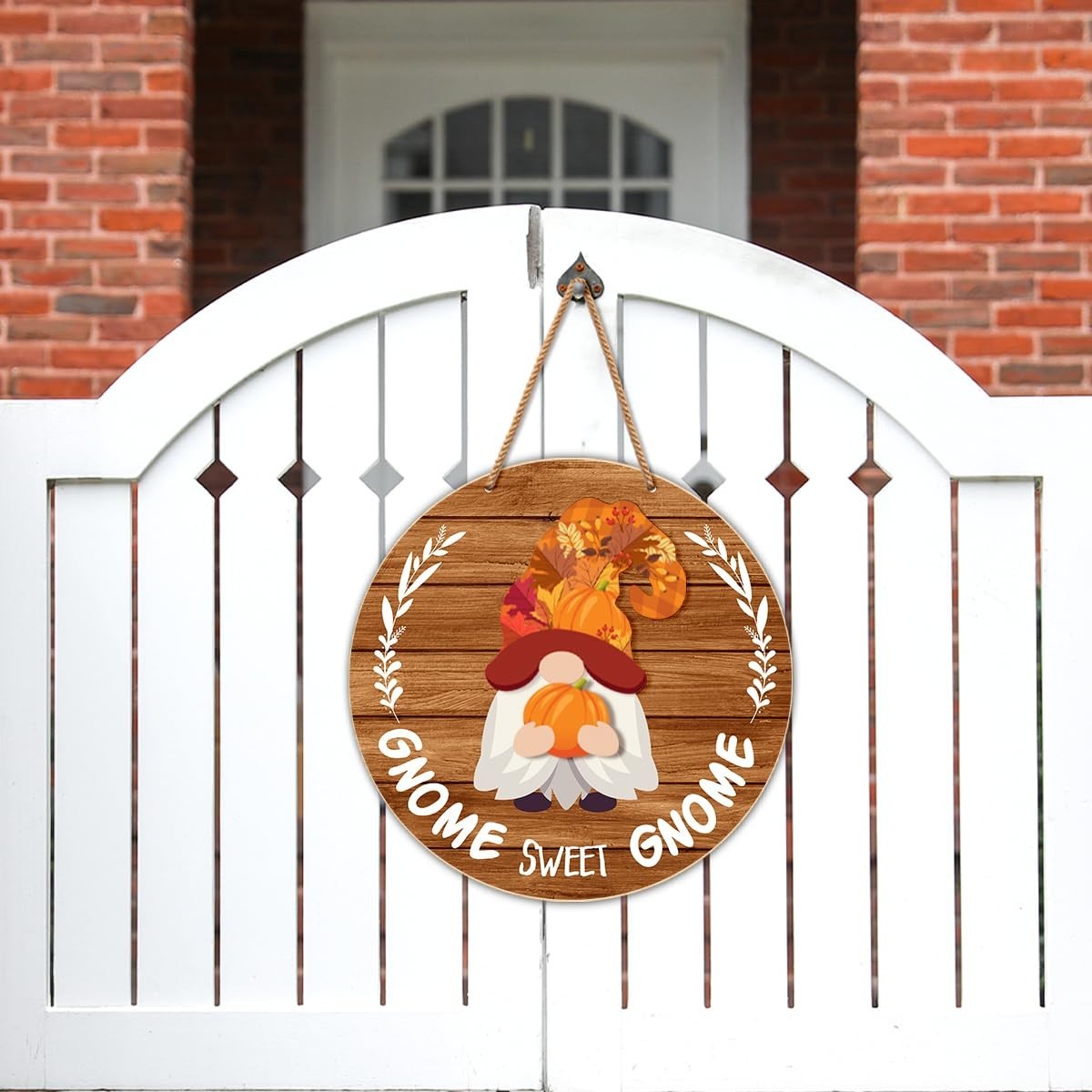 Interchangeable Gnome Welcome Sign – Seasonal Door Decoration for All Holidays,