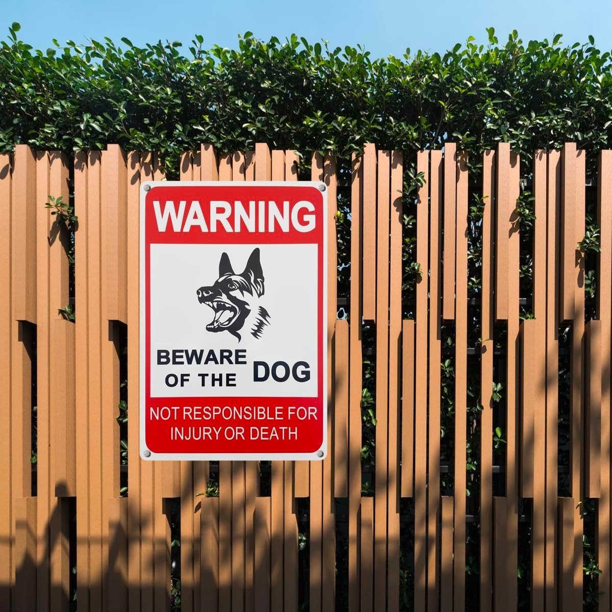 Beware of Dog Sign, 2-Pack 12*8 Inches Rust Free Aluminum, Reflective,
