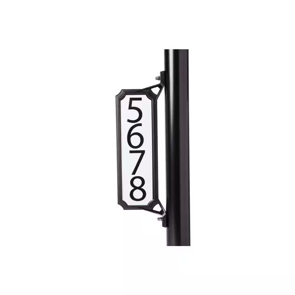 Architectural Mailboxes Manhattan Address Plaque Black Modern House Sign 3460B10