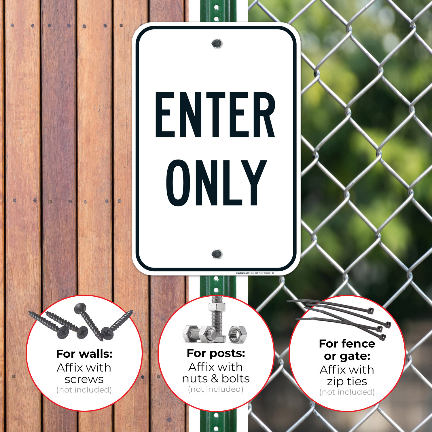 Enter Only Sign,
