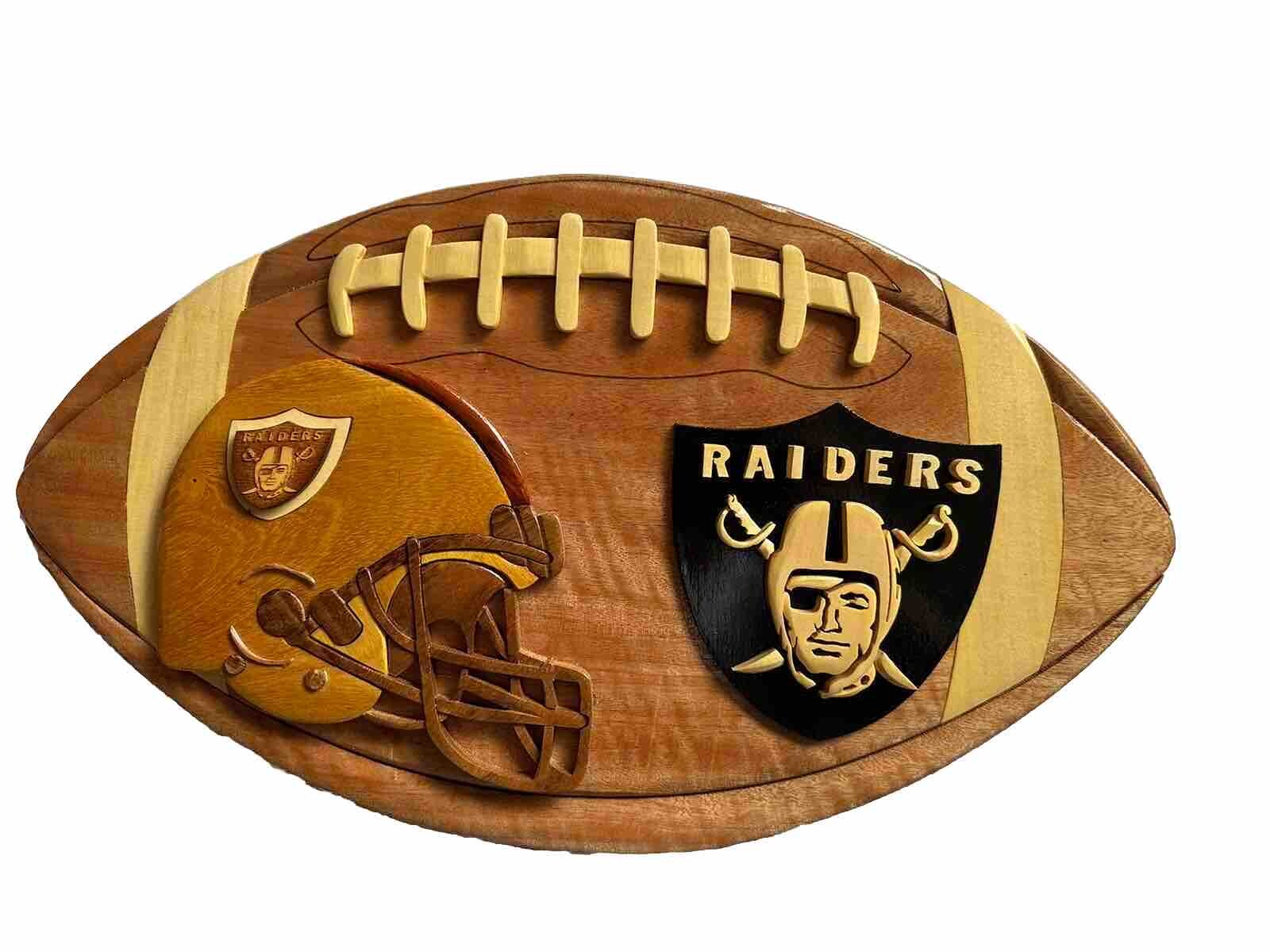 FOOTBALL RAIDERS HOME DECOR WOODEN WALL ART, 100% NATURAL WOOD UNIQUE WALL ART