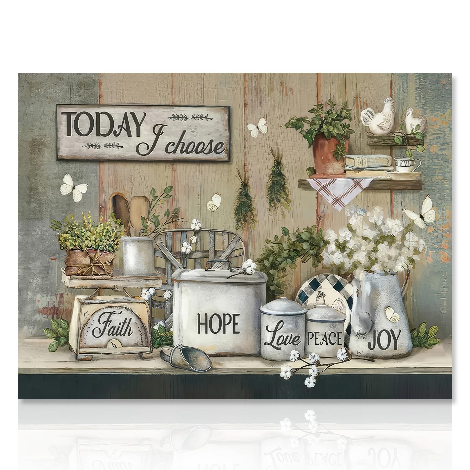Rustic Farmhouse Kitchen Wall Art Country Farm Kitchen Pictures Motivational Can
