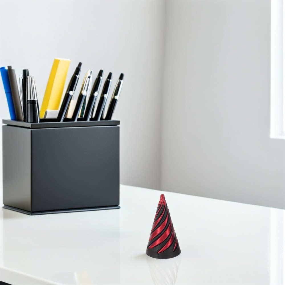 Kids Spiral Fidget Toy 3D Printed Durable Reusable Spiral Cone for Desk and Play