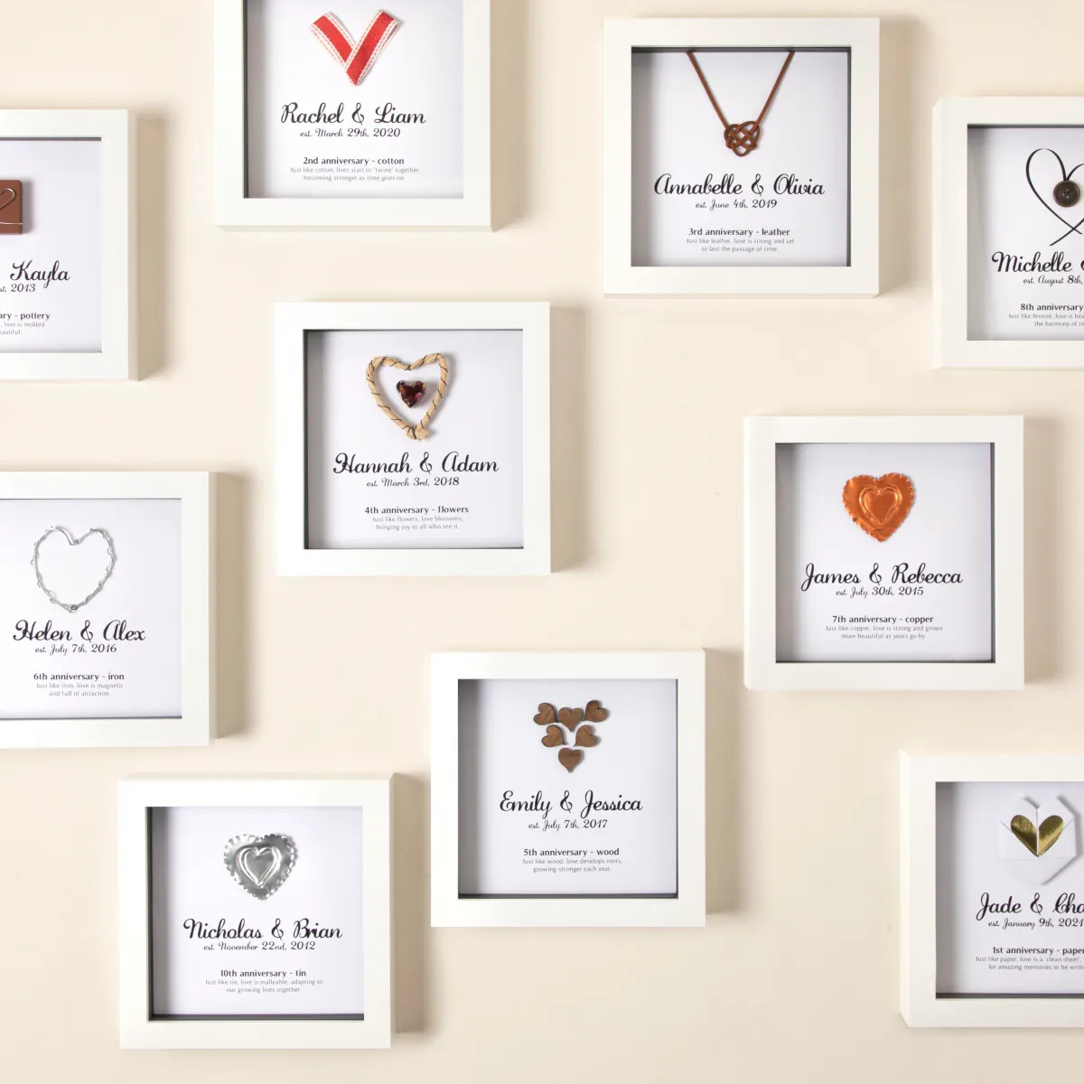 Personalized Anniversary Material Art-UncommonGoods|14348