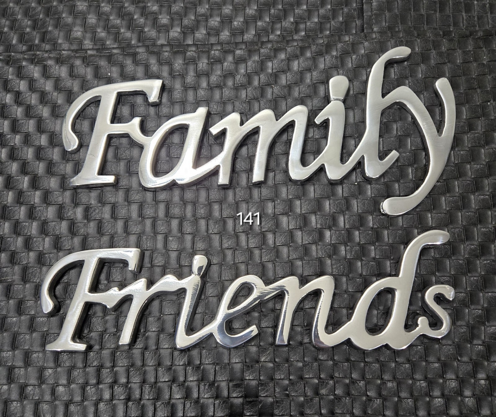 Set/2 Aluminum Wall-Desk Signs Polished