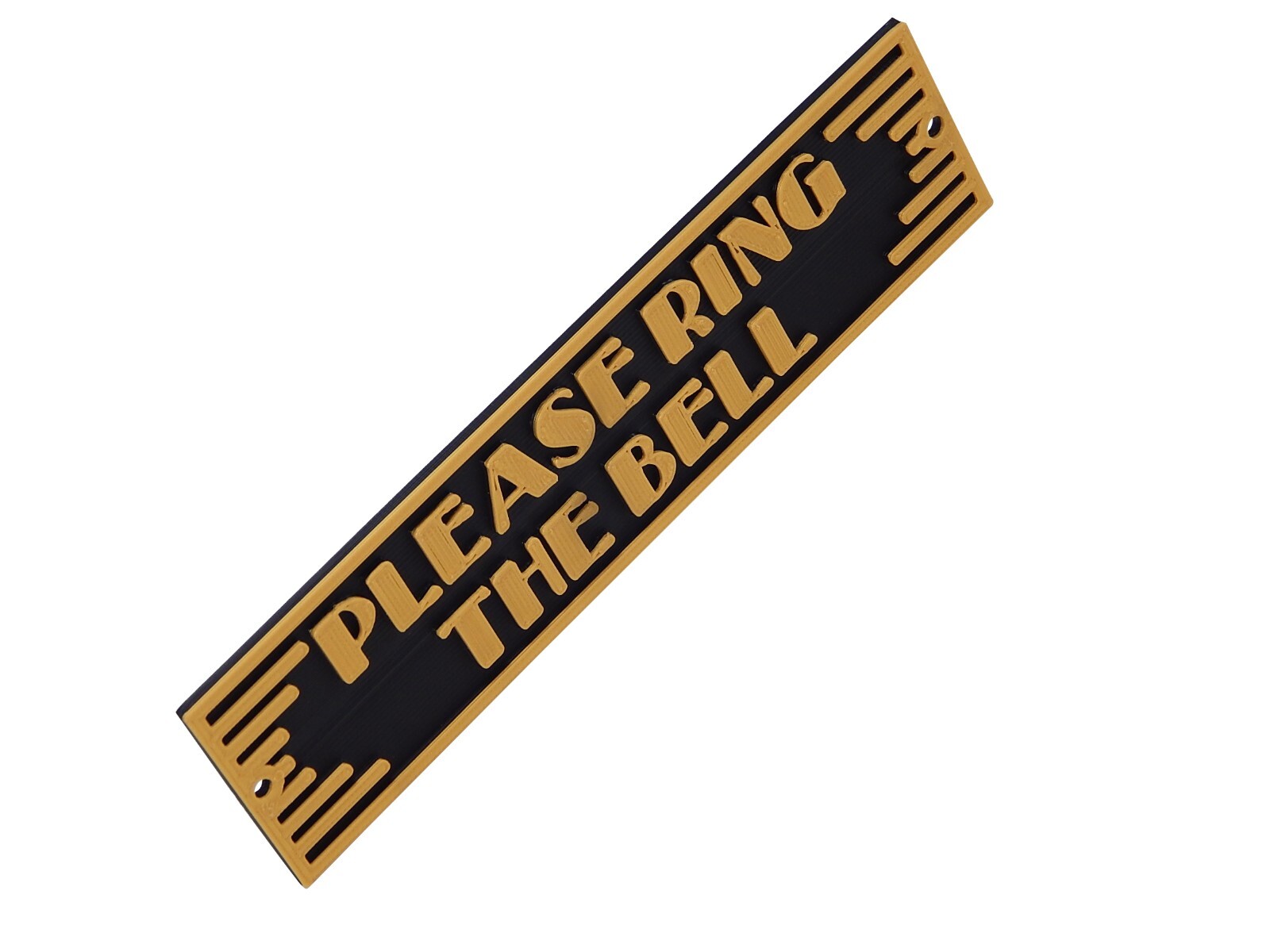 Plastic Please Ring The Bell Art Deco Style Sign Office Home Décor Wall Plaque