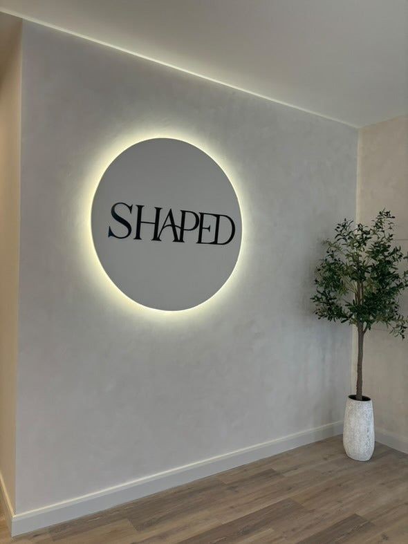 Custom Round Acrylic Logo| UV Round Acrylic Wall Sign| LED Halo Backlit