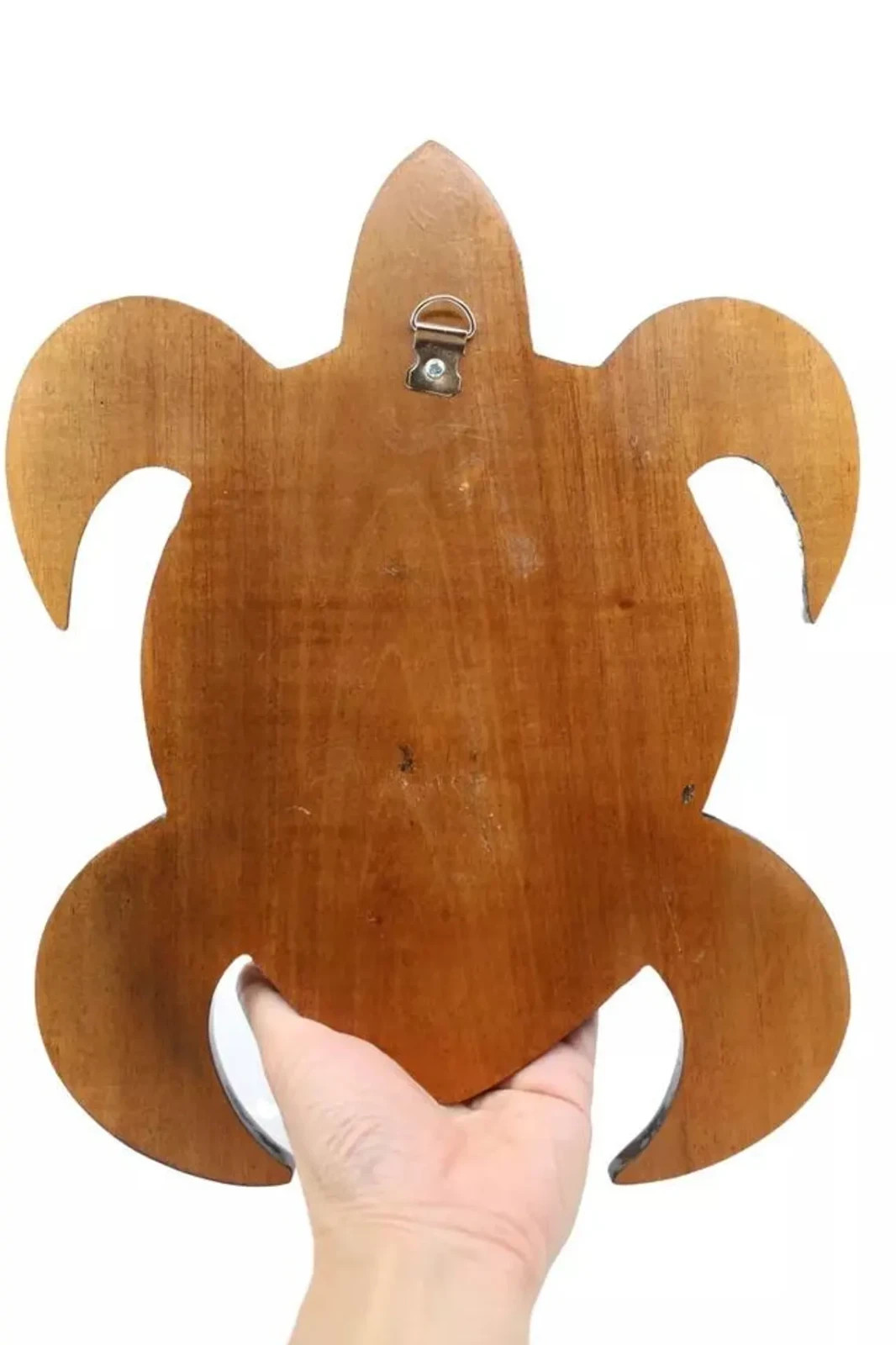 Hawaiian Hand Made Wall Hanging Decor Solid Carved Wood Turtle Tribal Honu