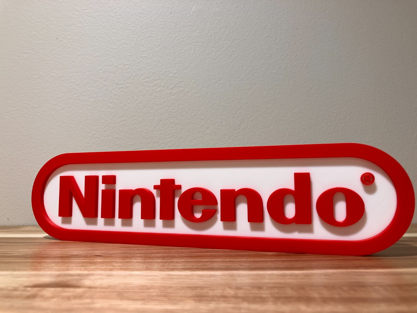 Nintendo 3D Printed Logo Sign Plaque Home decor wall desk fan art