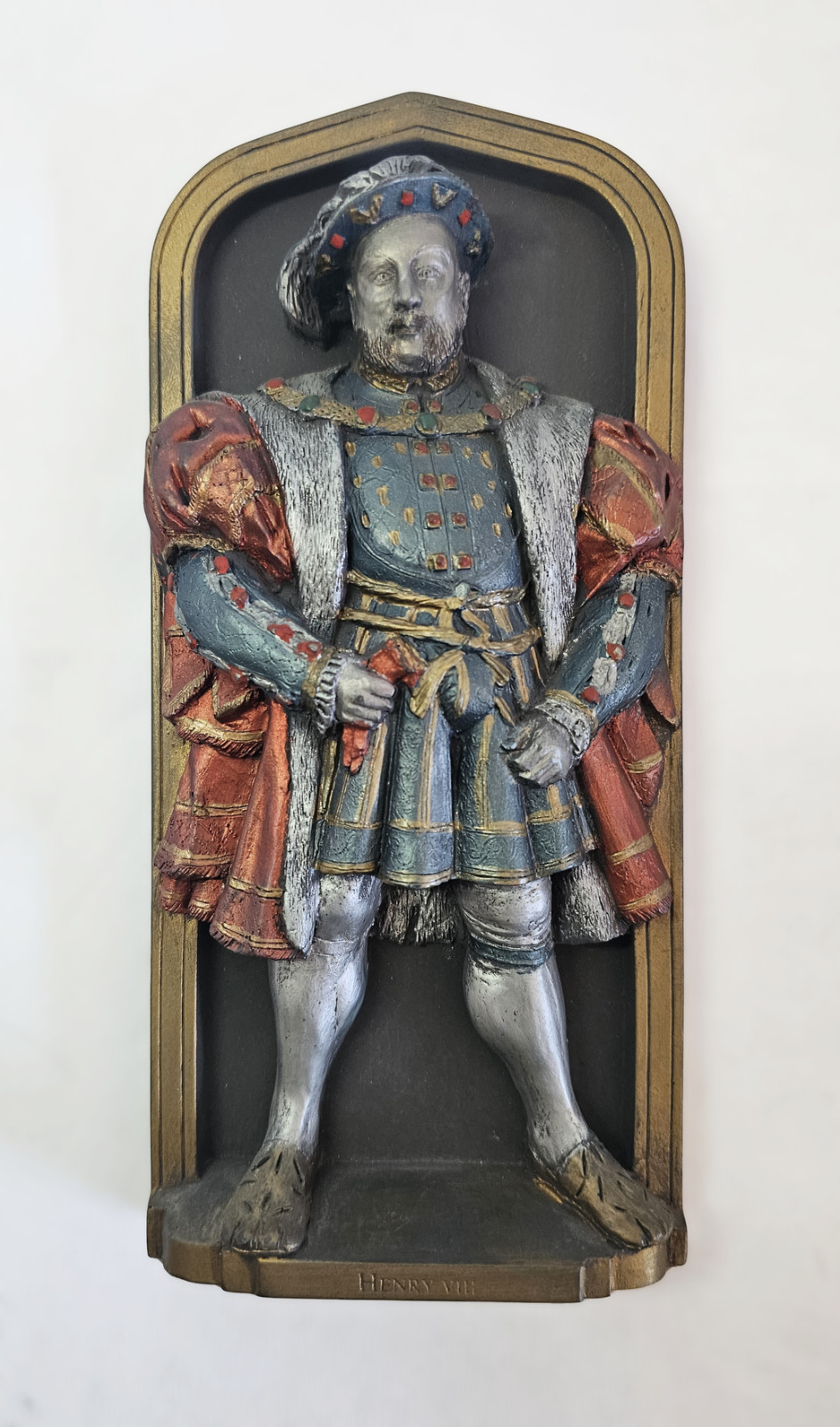 Marcus Designs Henry VIII Chalkware Wall Plaque DH Morton Tudor Art