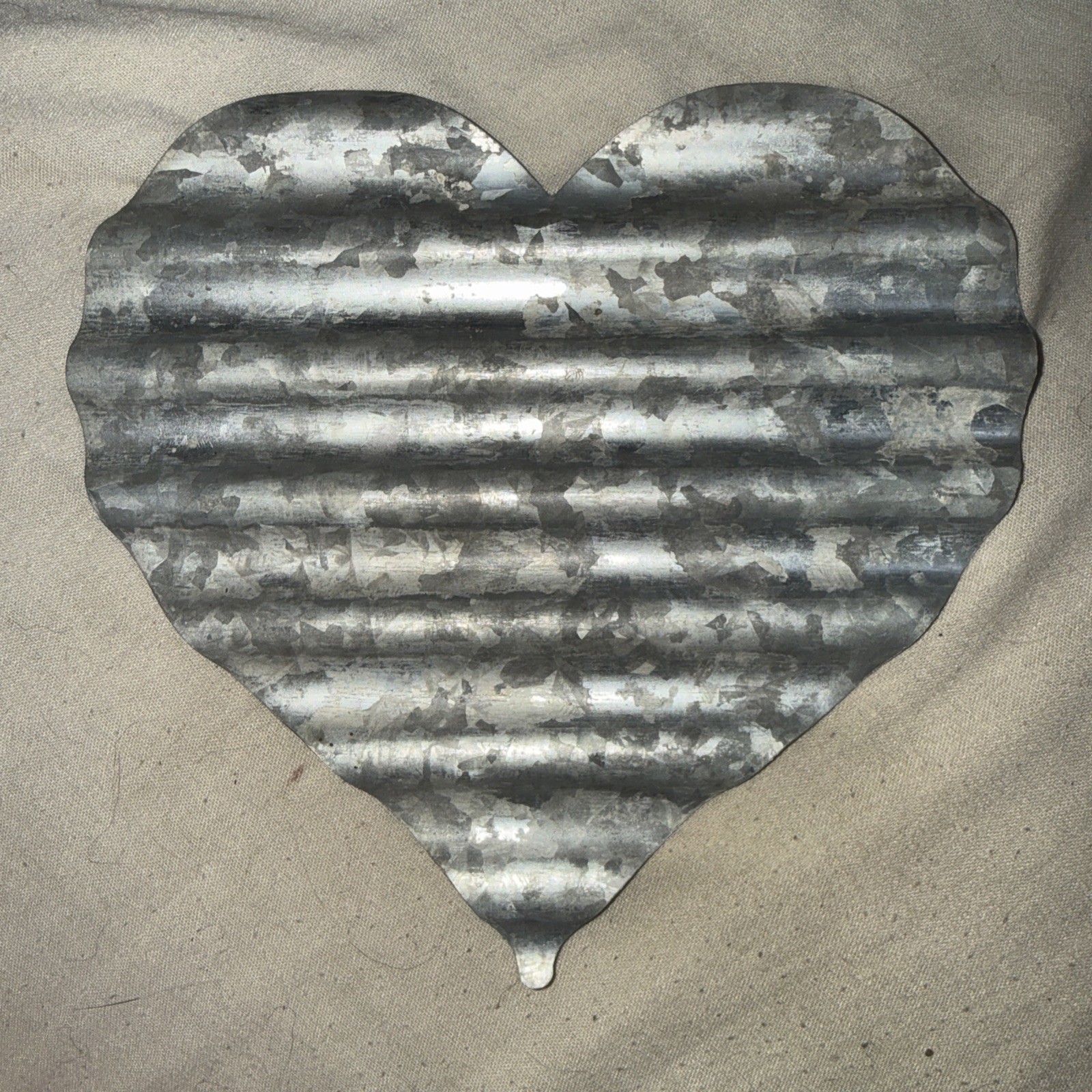Galvanized Corrugated Metal Hearts 6” Wall Art Set Of (2)