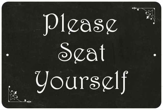 Please Seat Yourself Funny Bathroom Gift Metal Sign 108120061034