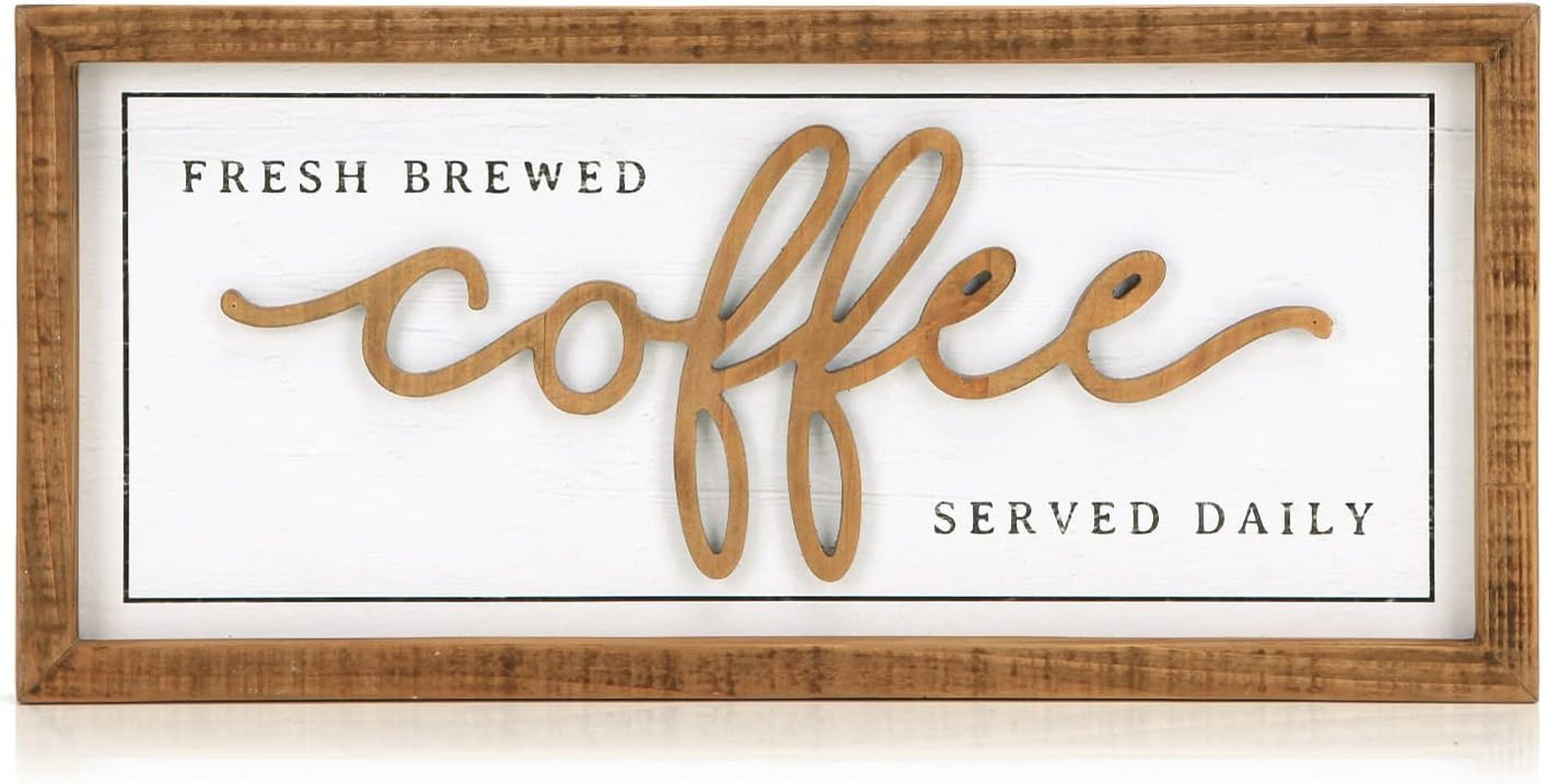 NIKKY HOME Farmhouse Coffee Signs for Bar, Vintage Wood Coffee Station Decoratio