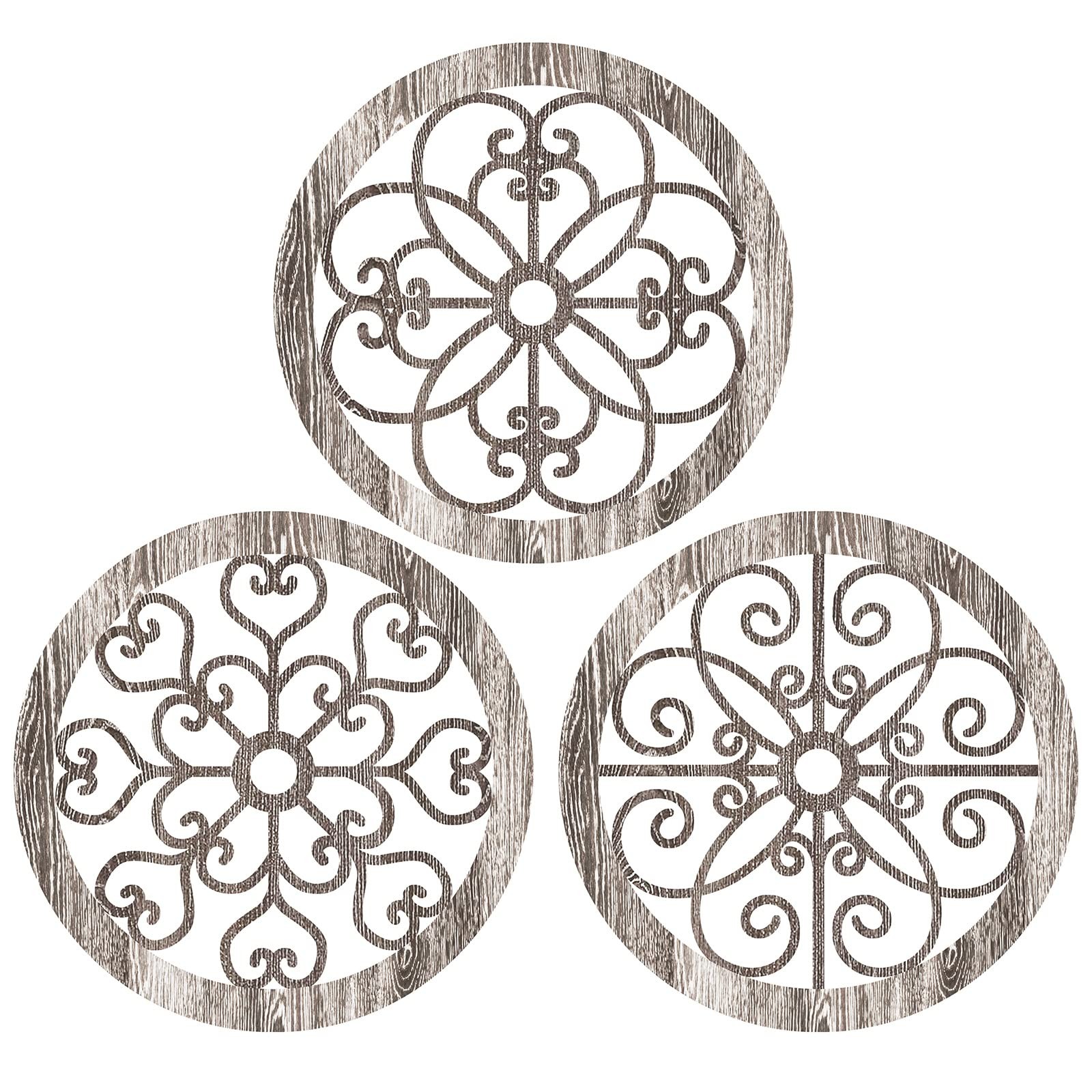 3 Pieces Thicken Rustic Wall Decor Farmhouse Wall Art Decor Wood Hanging Deco…