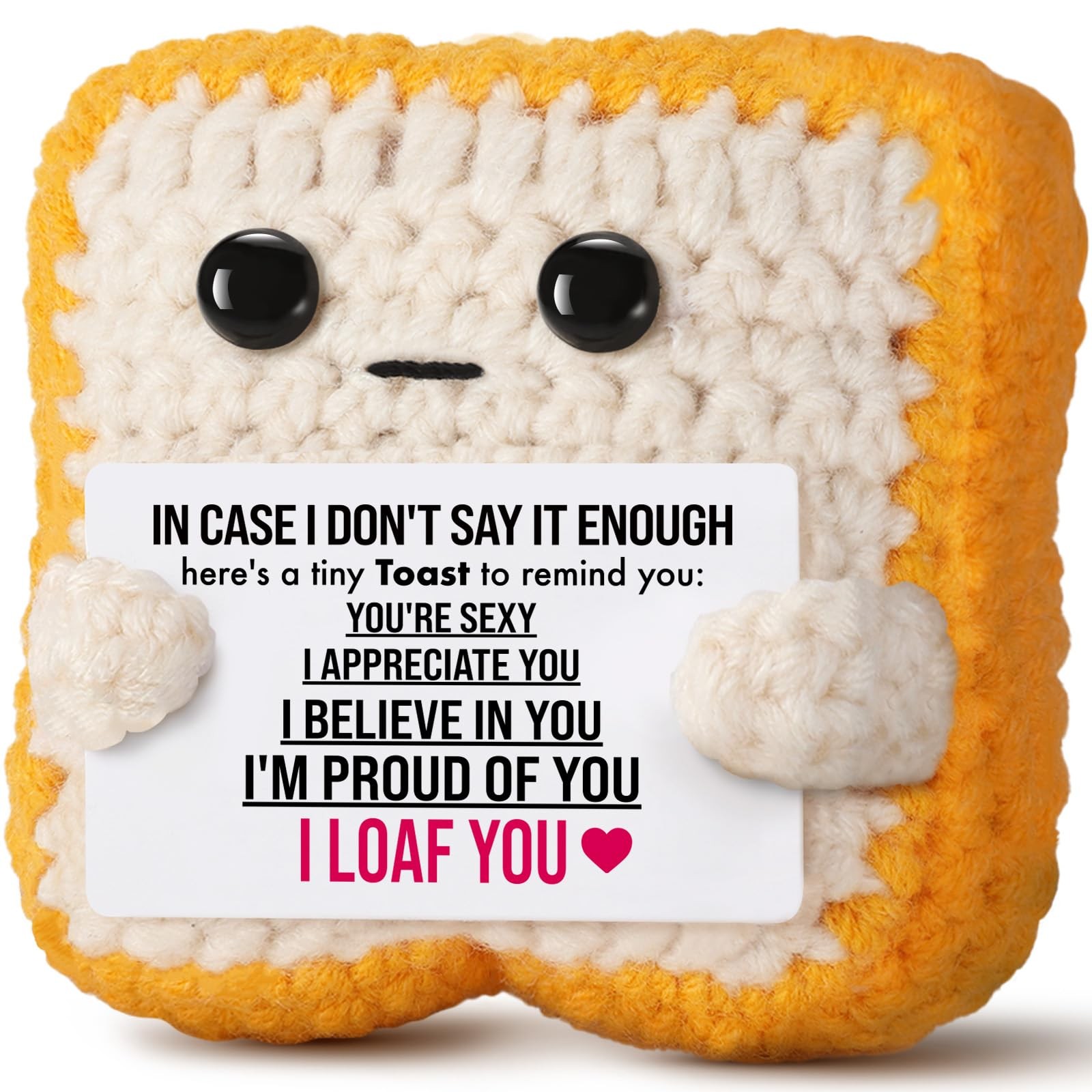 Funny Birthday Gift Crochet Toast Unique Desk Decor For Friend And Coworker