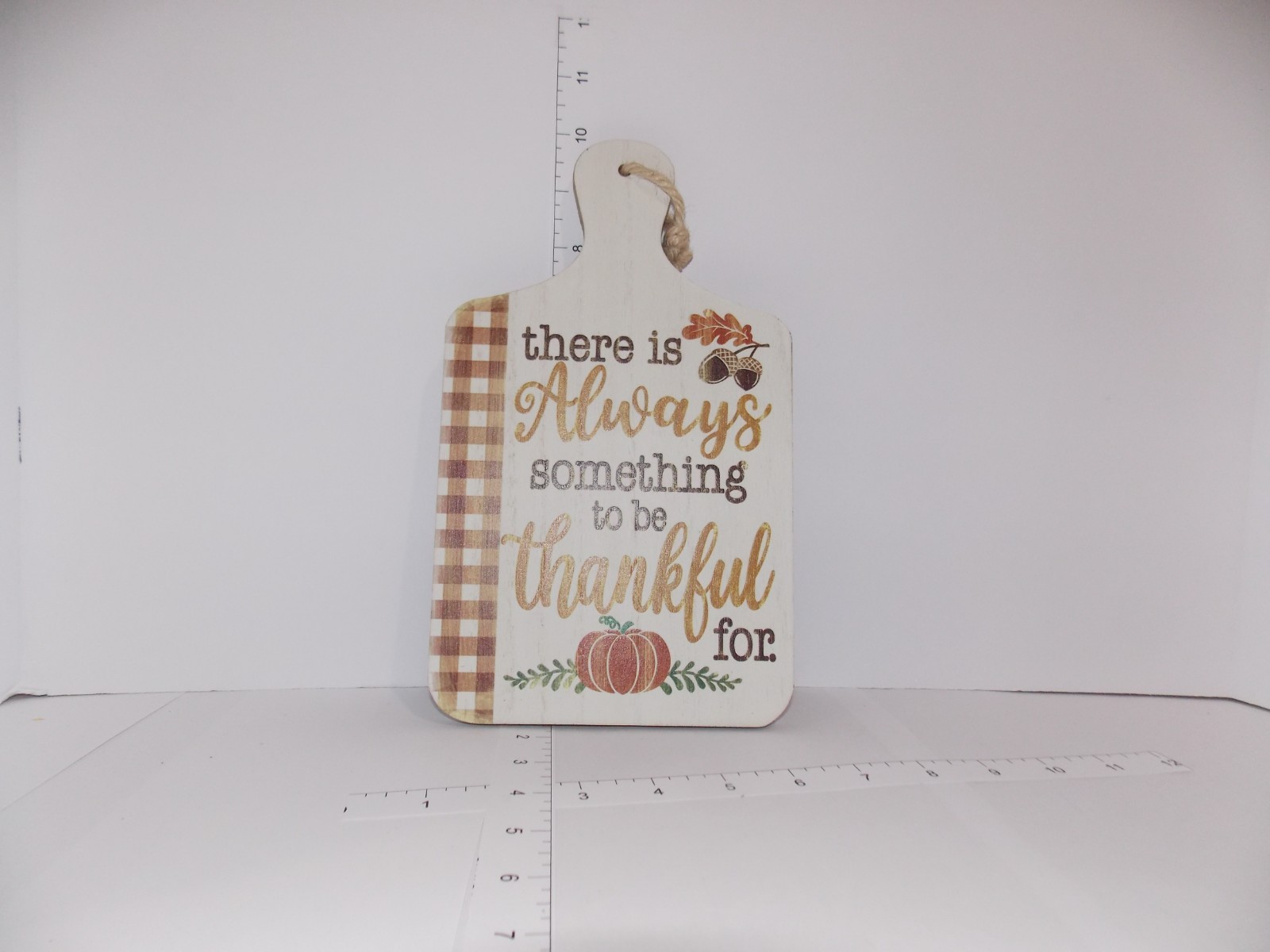 Rustic Fall Decor Wooden Wall Plaque Cutting Board Shape – Thankful Quote