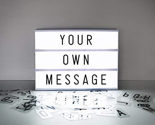 Mini LED Lightbox 117 Letters & Emojis Battery Operated Magnetic Back 4″ x 3″