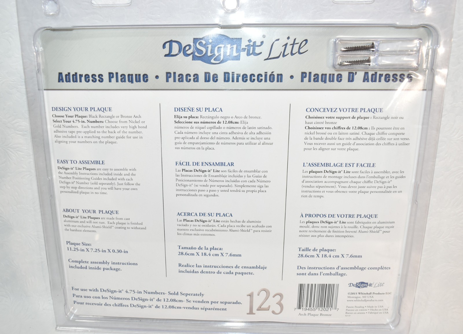 Whitehall Bronze Design-It Lite Address Plaque-11″ x 7″-Rectangle – Bronze New