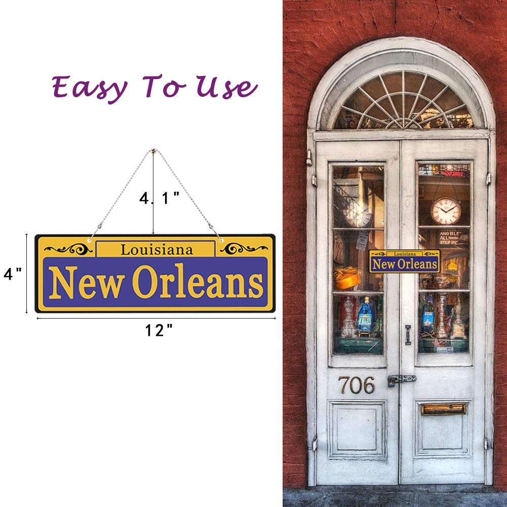 Mardi Gras Decorations 8 Set, Duplex Printed New Orleans Street Signs with 8x…