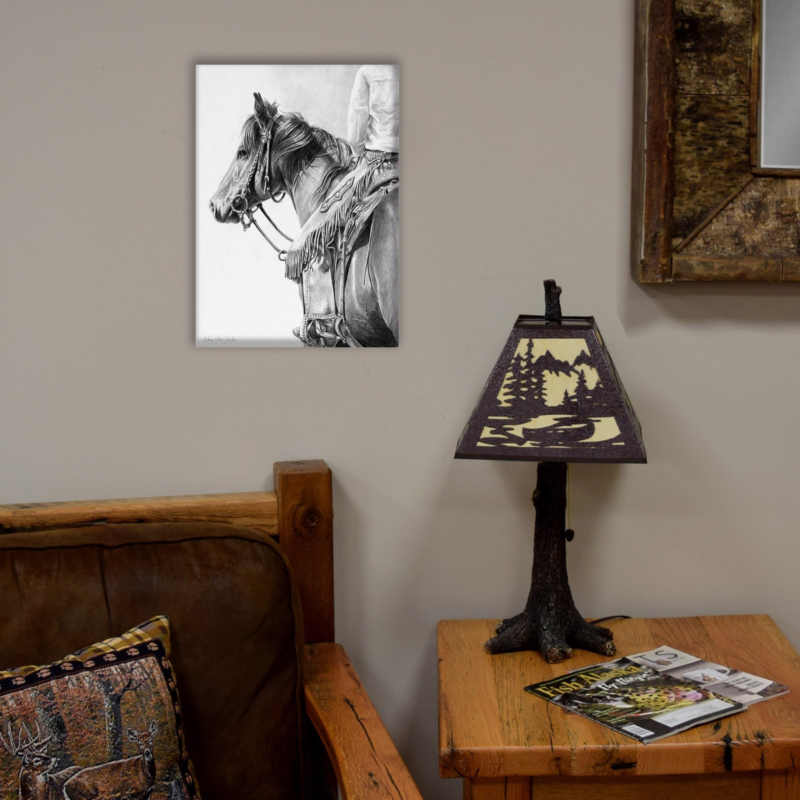 Rivers Edge Products Canvas Wall Art 12 Inch x 16 Inch Range Ready and Willing