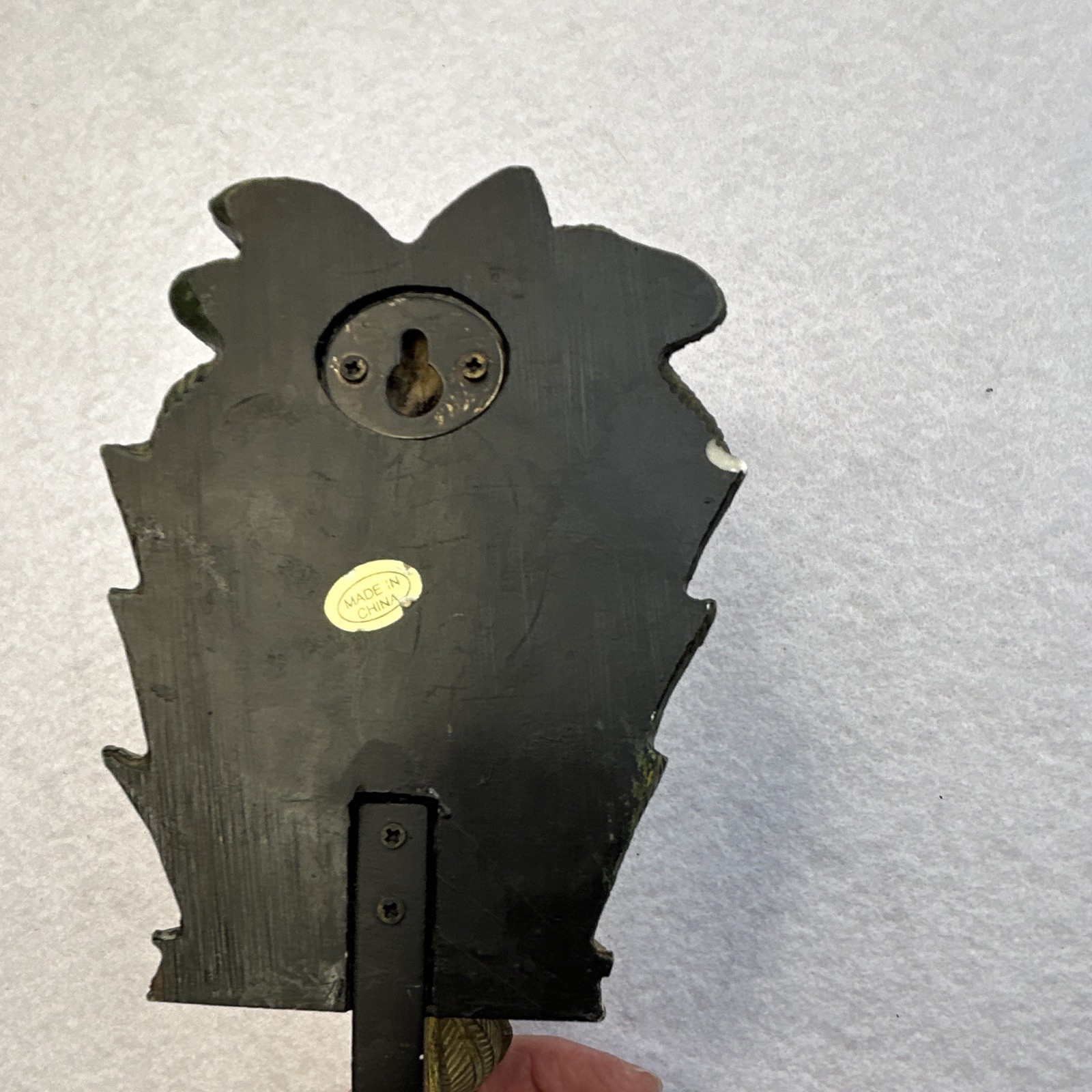 Bird Theme Decorative Wall Hook, Wall Mounted Single Hook, Resin/Metal, Matte