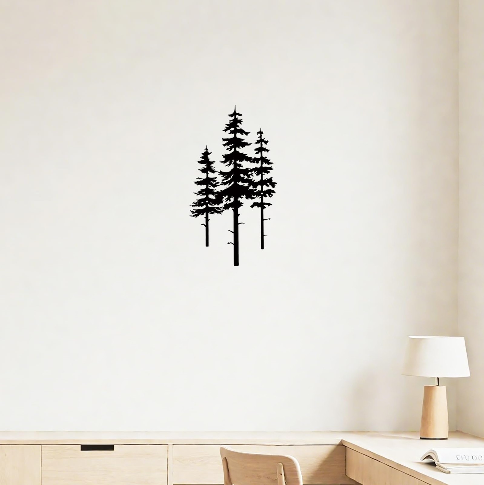 Metal Pine Tree Wall Art Decor, Nature Home Decor, Cedar Trees Metal Sign, Wa…
