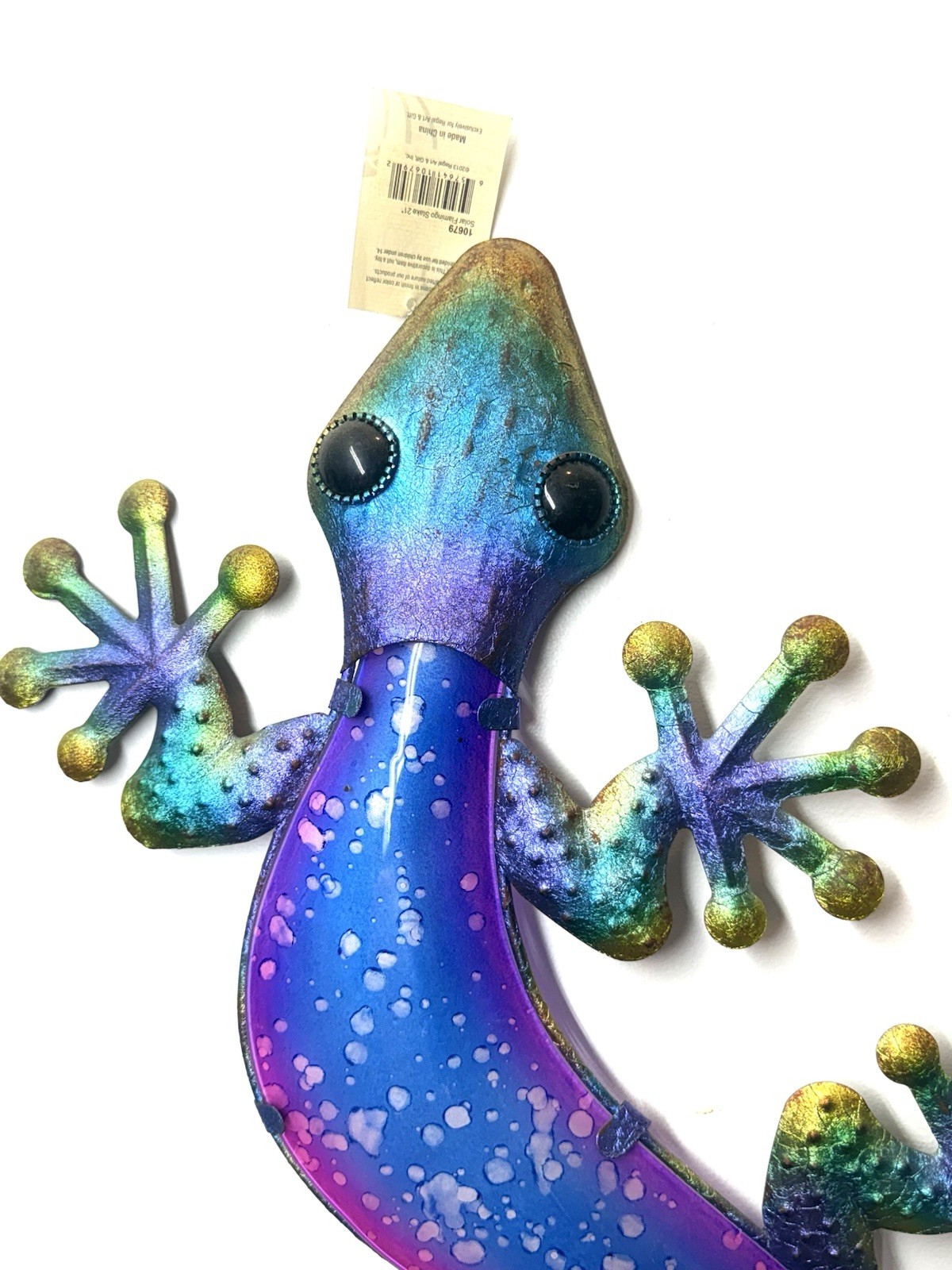 Lg Watercolor Gecko Metal & Glass Wall Decor By Regal Art & Gift 24×13”