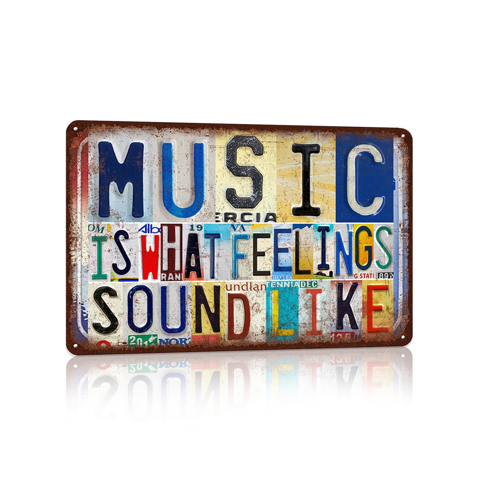 Vintage Music Is What Feelings Sound Like Metal Sign Tin Signs