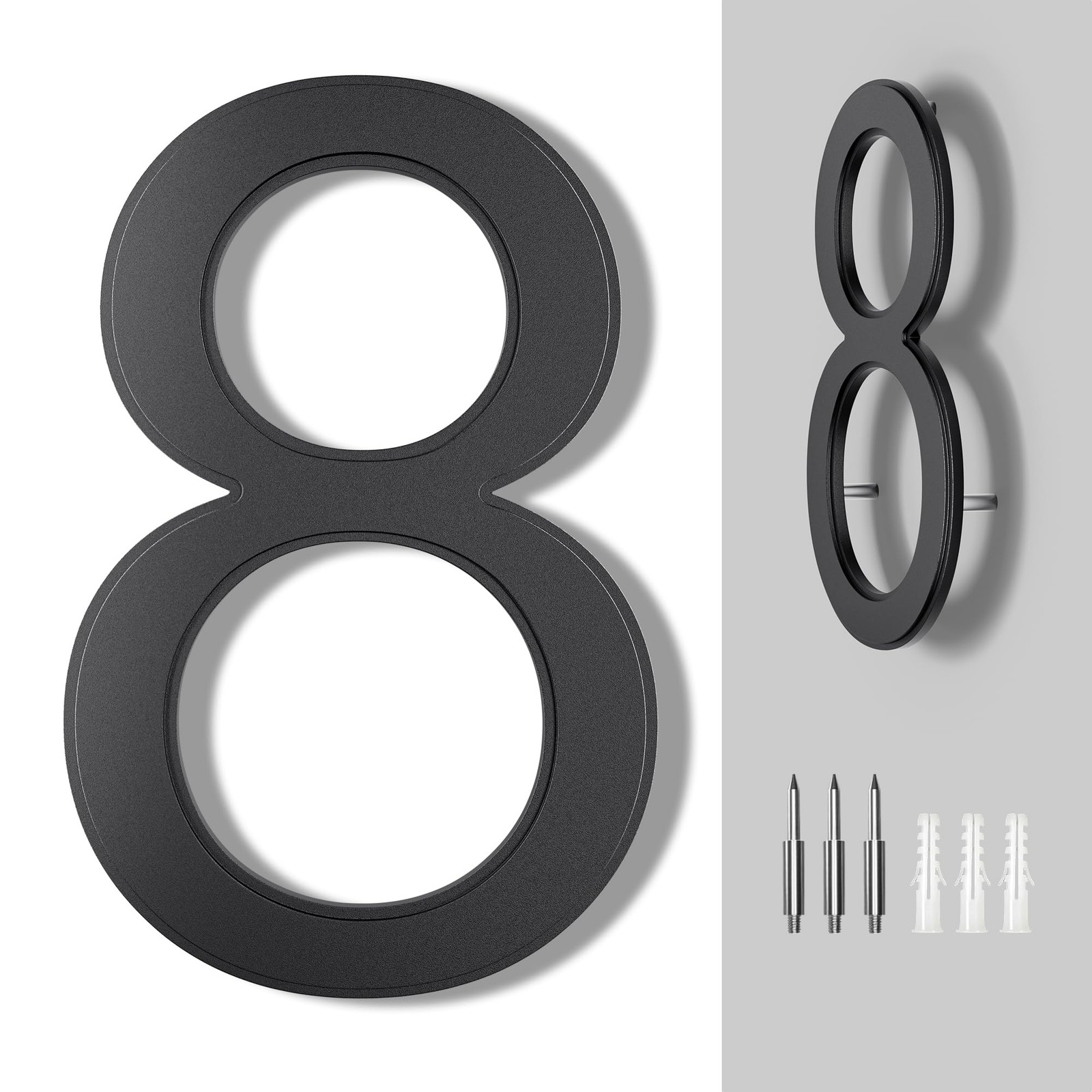 Modern House Numbers for Outside Address Numbers 10 Inch Black Metal House Nu…