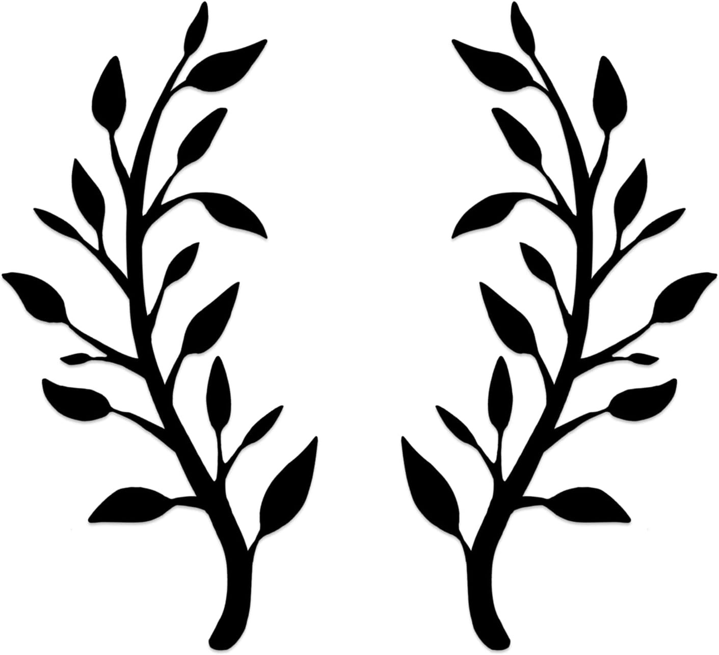 2 Pieces Metal Tree Leaf Wall Décor Branch Leaf Wall Art for Indoor Outdoor Gard