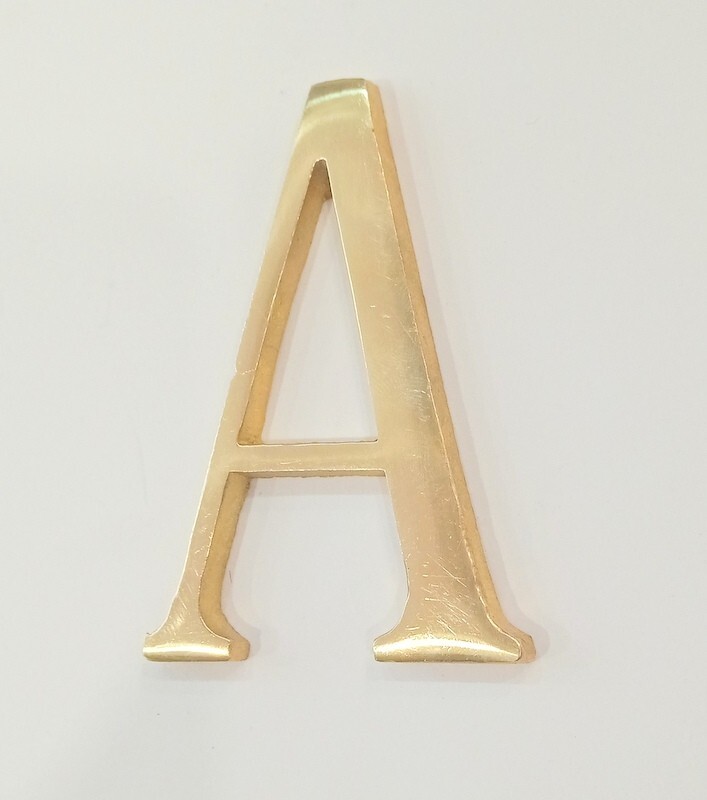 75 MM (3Inch) Brass Home 26 Polish Gold Wall Mounted Door Mounted Letters A