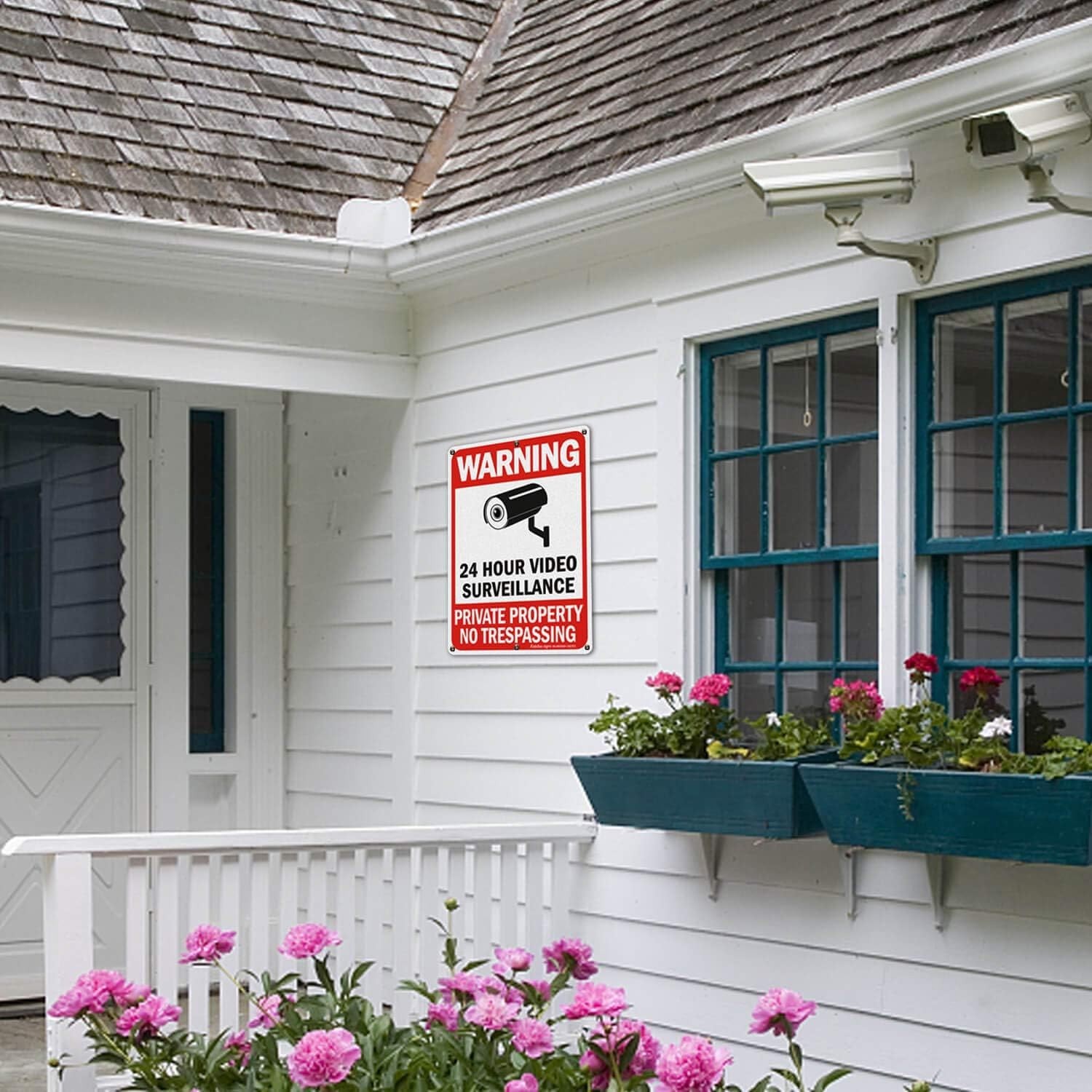 Reflective No Trespassing Signs – 4 Pack, Weather Resistant & Easy to Install