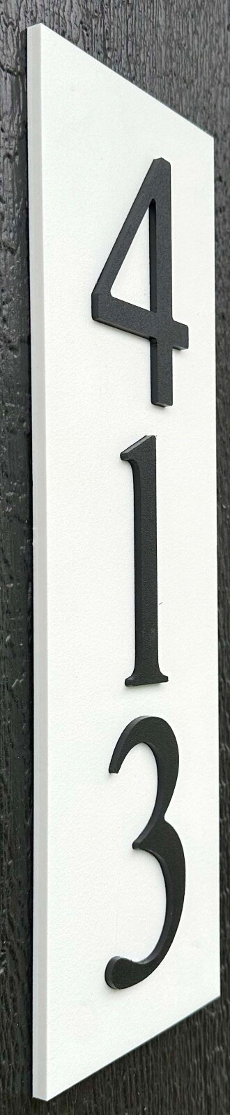 5″ X 15″ Inlayed House Number Plaque (3 Characters) Multiple Colors