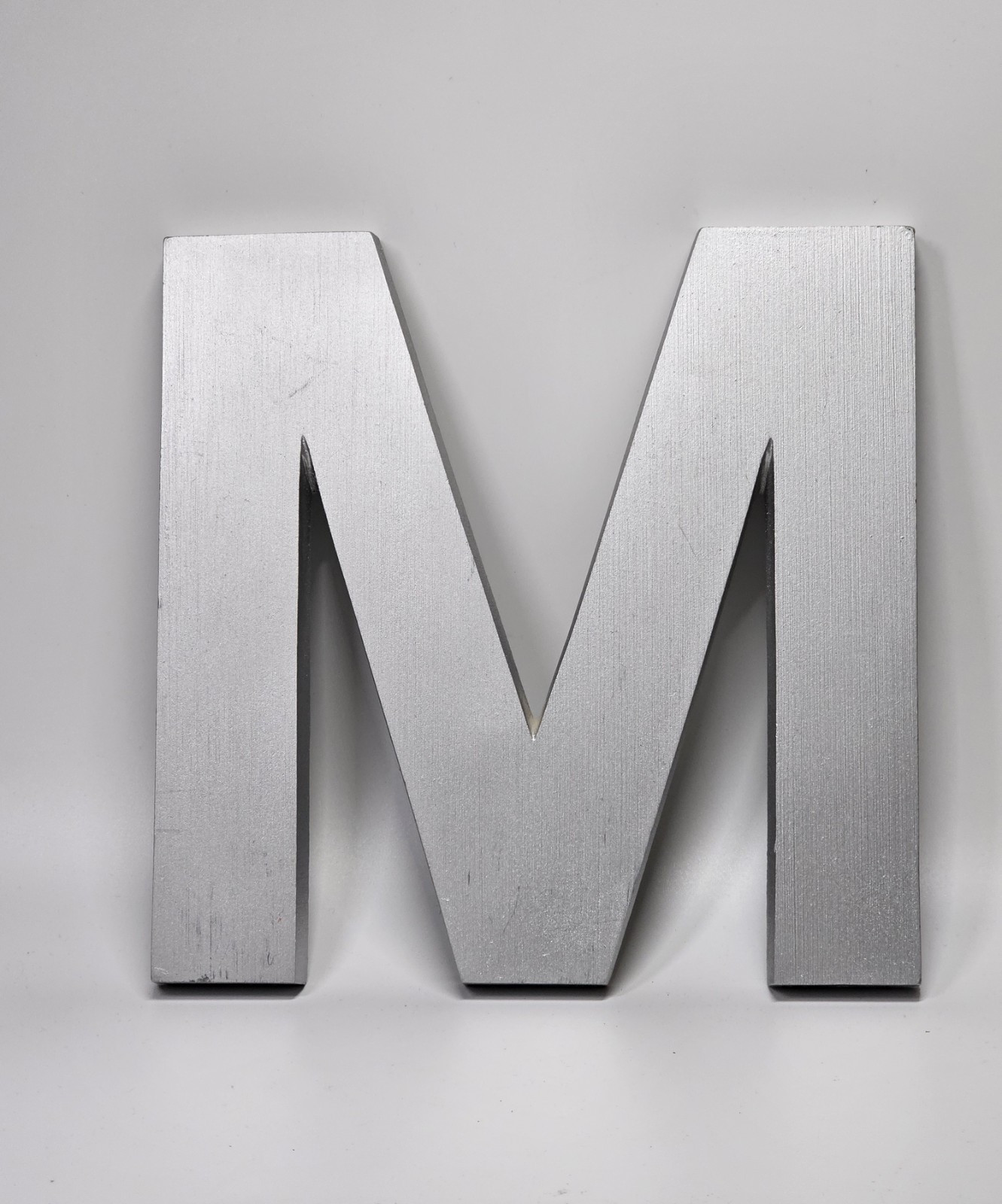 Cast Metal Letter “M” 8 Inches X 8 Inches About 1/2 Inch Thick