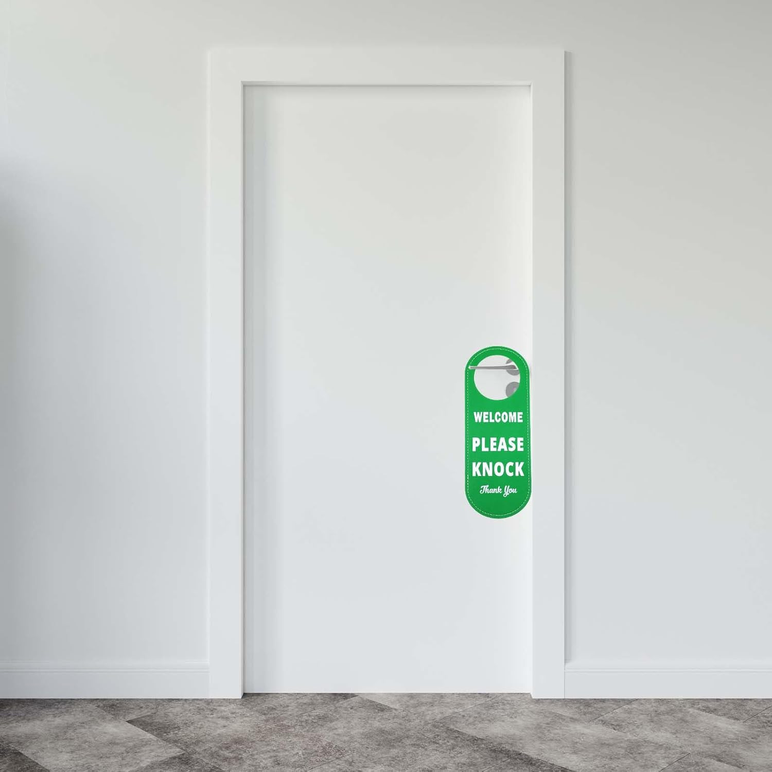 PU Leather Please Do Not Disturb Sign and Welcome Please Knock Sign, Door Knob P