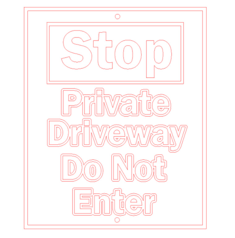 STOP Private Driveway Do Not Enter Signage Plastic Durable Sign 9X11 Inches