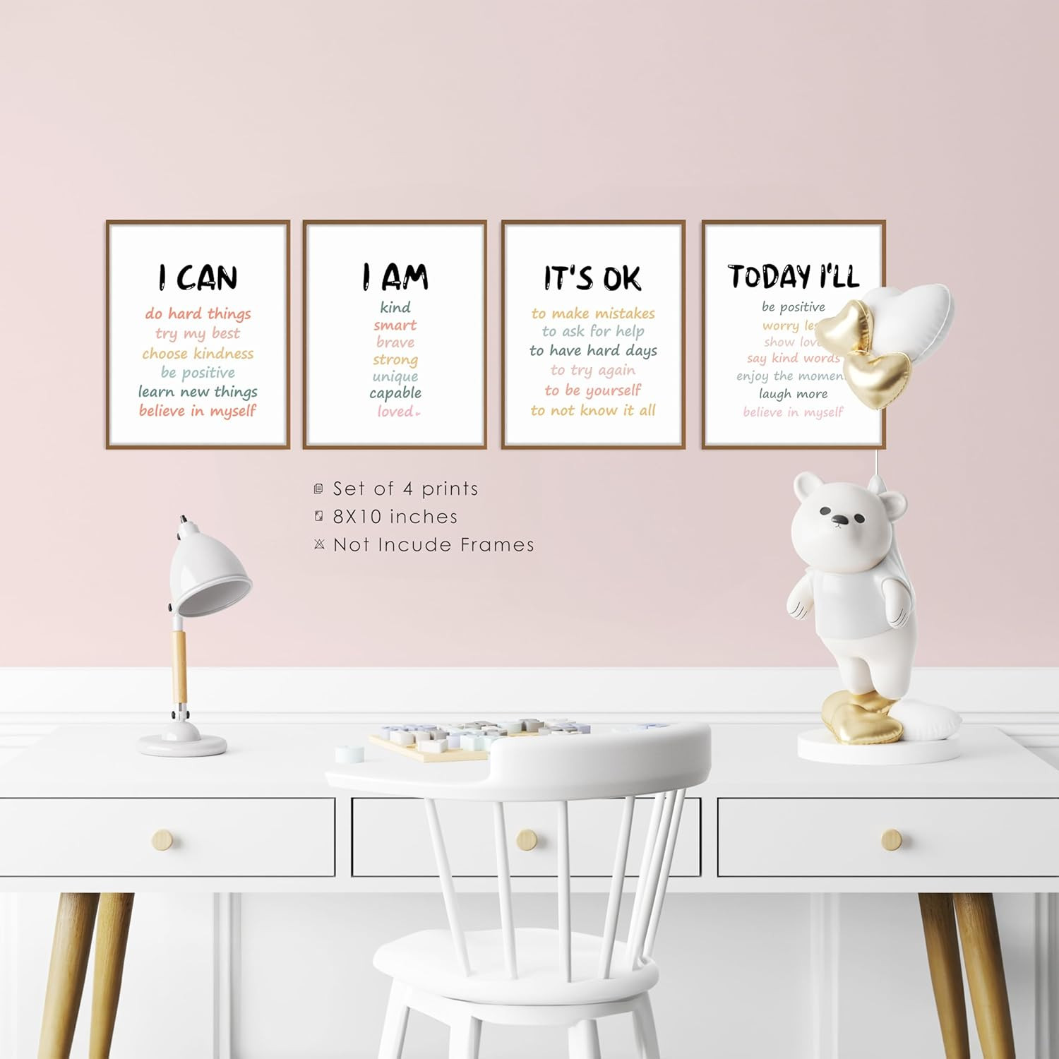 Positive Affirmation Wall Decor, Inspirational Motivational Quote Wall Art Print
