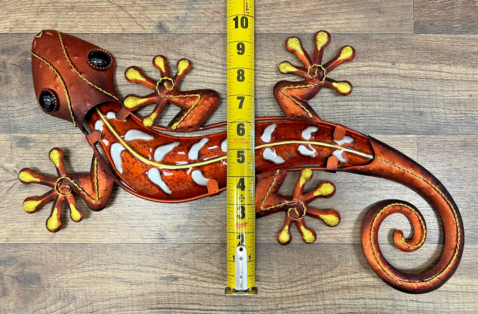 Gecko Orange Metal And Glass Wall Decor 17″ x 10″
