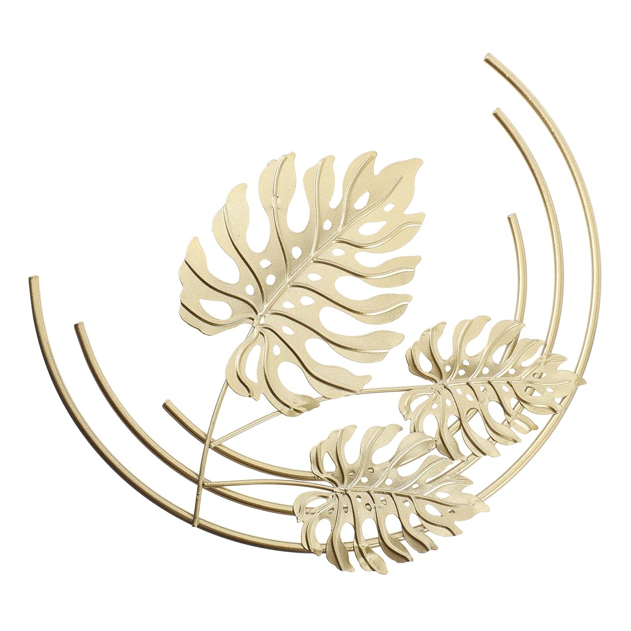 Gold Metal Leaf Wall Decor 3D Iron Leaf Sculpture 9.05X6.29 Inch Indoor Room …