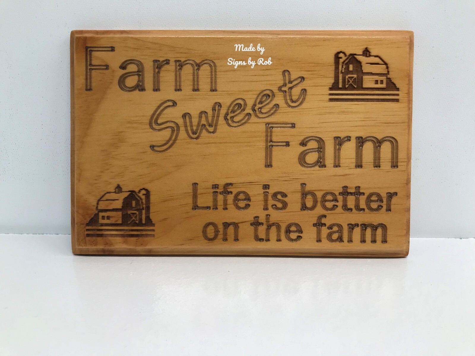 5.5″ x 8″ wood Sign ” Farm Sweet Farm life is better… “ Great Gift Idea.